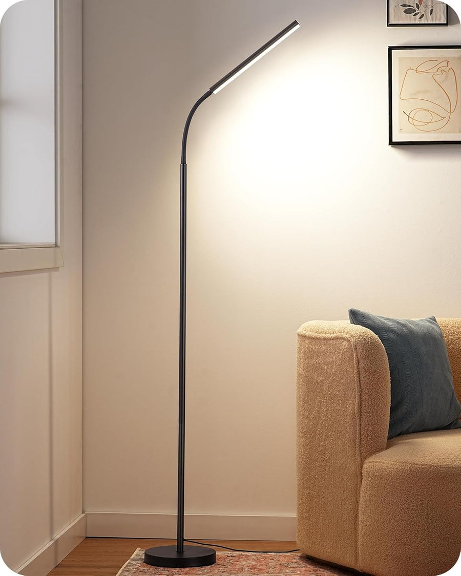 LED Floor Lamp Dimmable Gooseneck Reading Light 3 Colour Standing Lamp