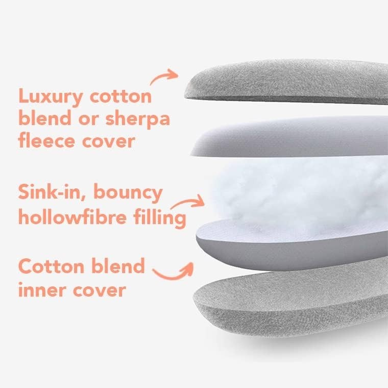 Orthopaedic Full Body Sleep Pillow Neck Back Pain Support 145x35cm Washable