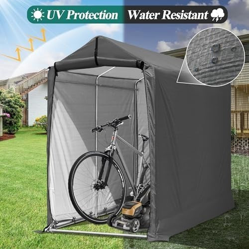 Outdoor Bike Storage Shelter 6x3ft Waterproof Bicycle Garage Shed