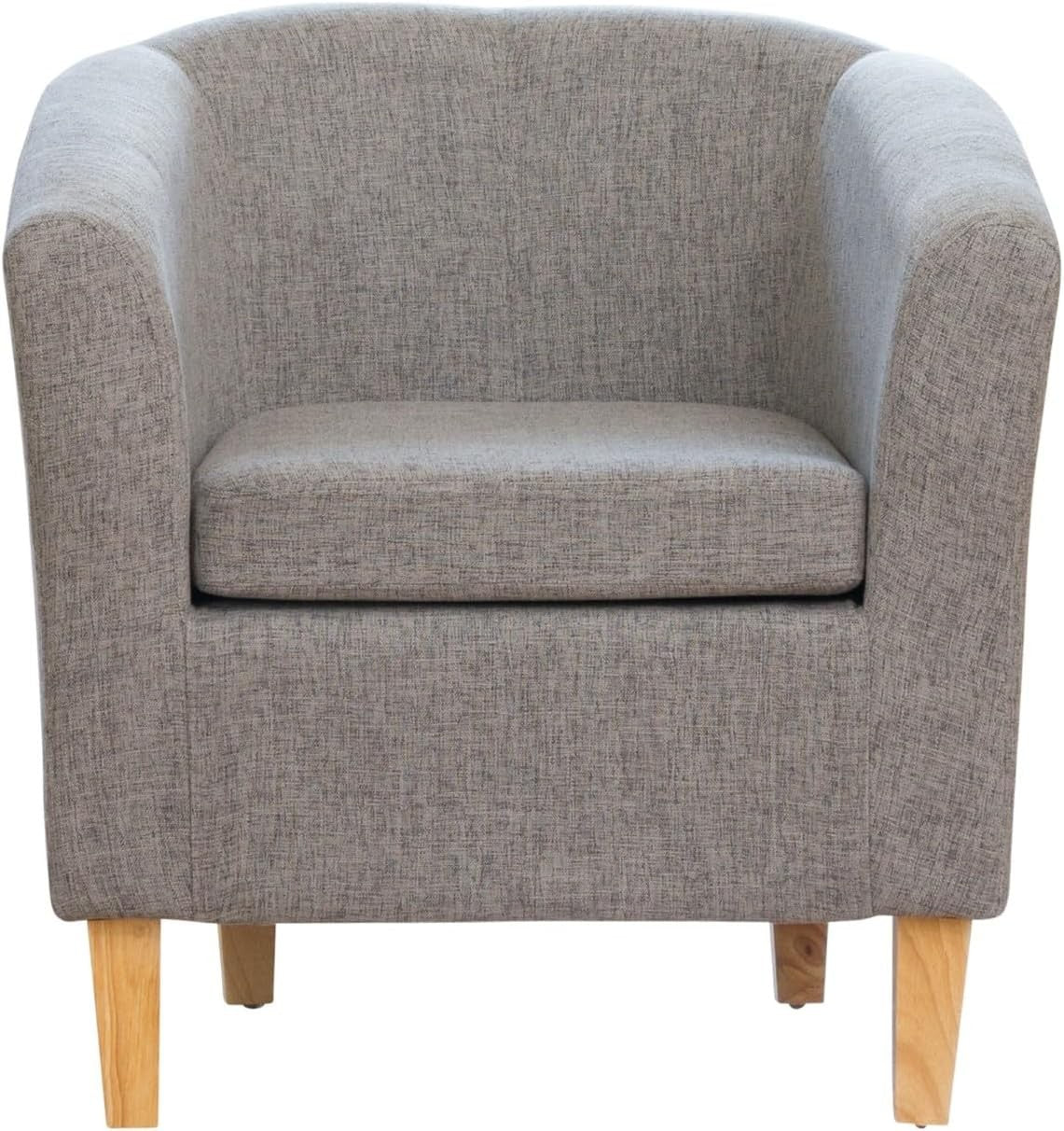 Dark Grey Fabric Tub Chair 68cm Wide Accent Armchair