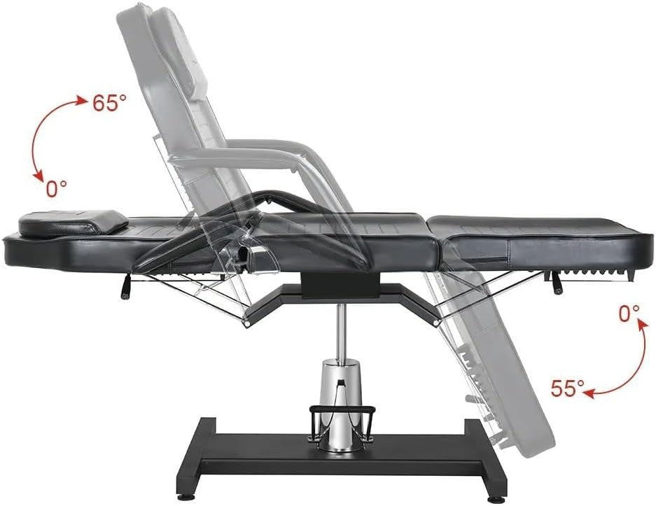 Hydraulic Tattoo & Massage Bed Height Adjustable Reclining Salon Therapy Table