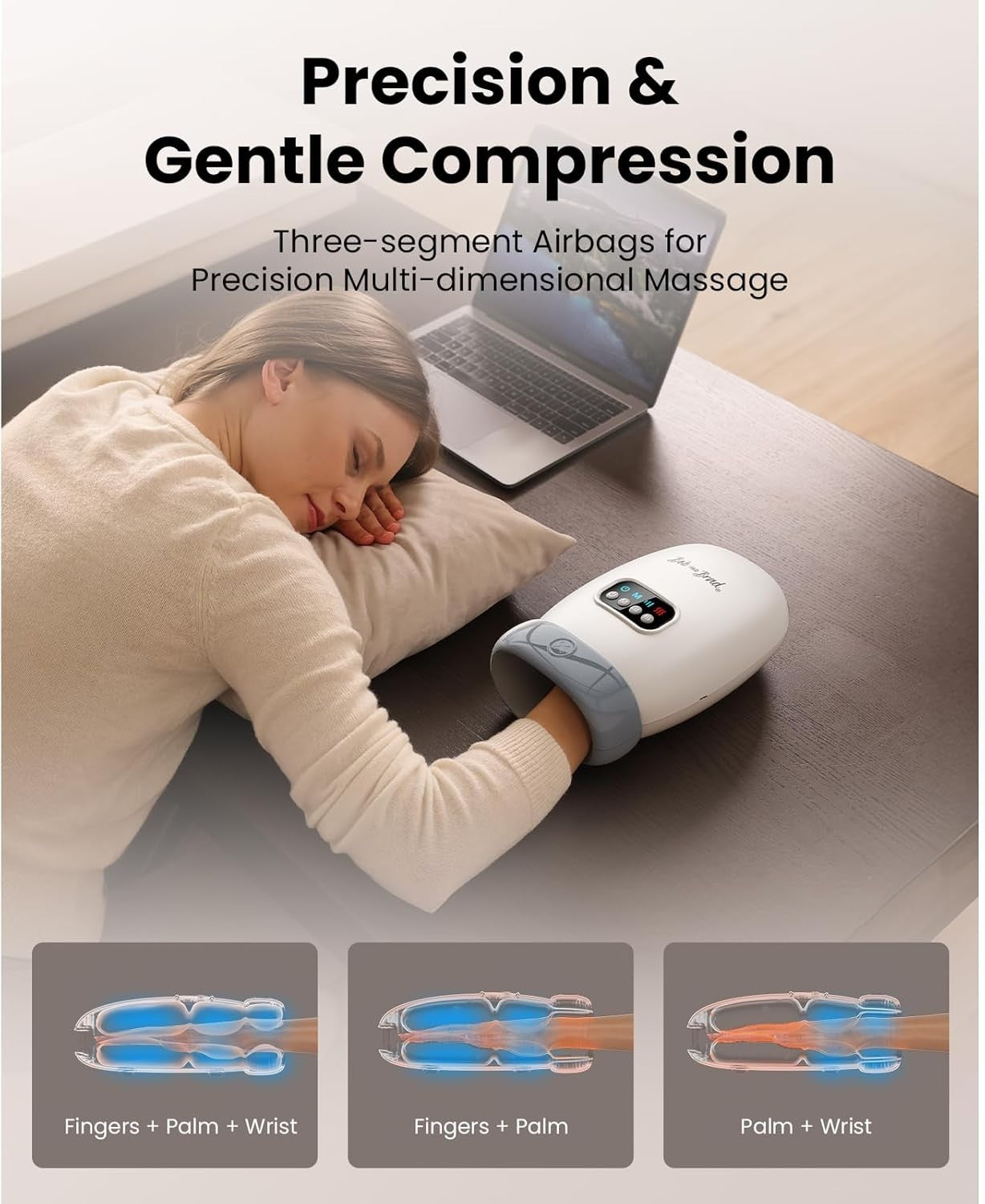 Cordless Hand Massager with Heat for Pain Relief, Arthritis, Carpal Tunnel