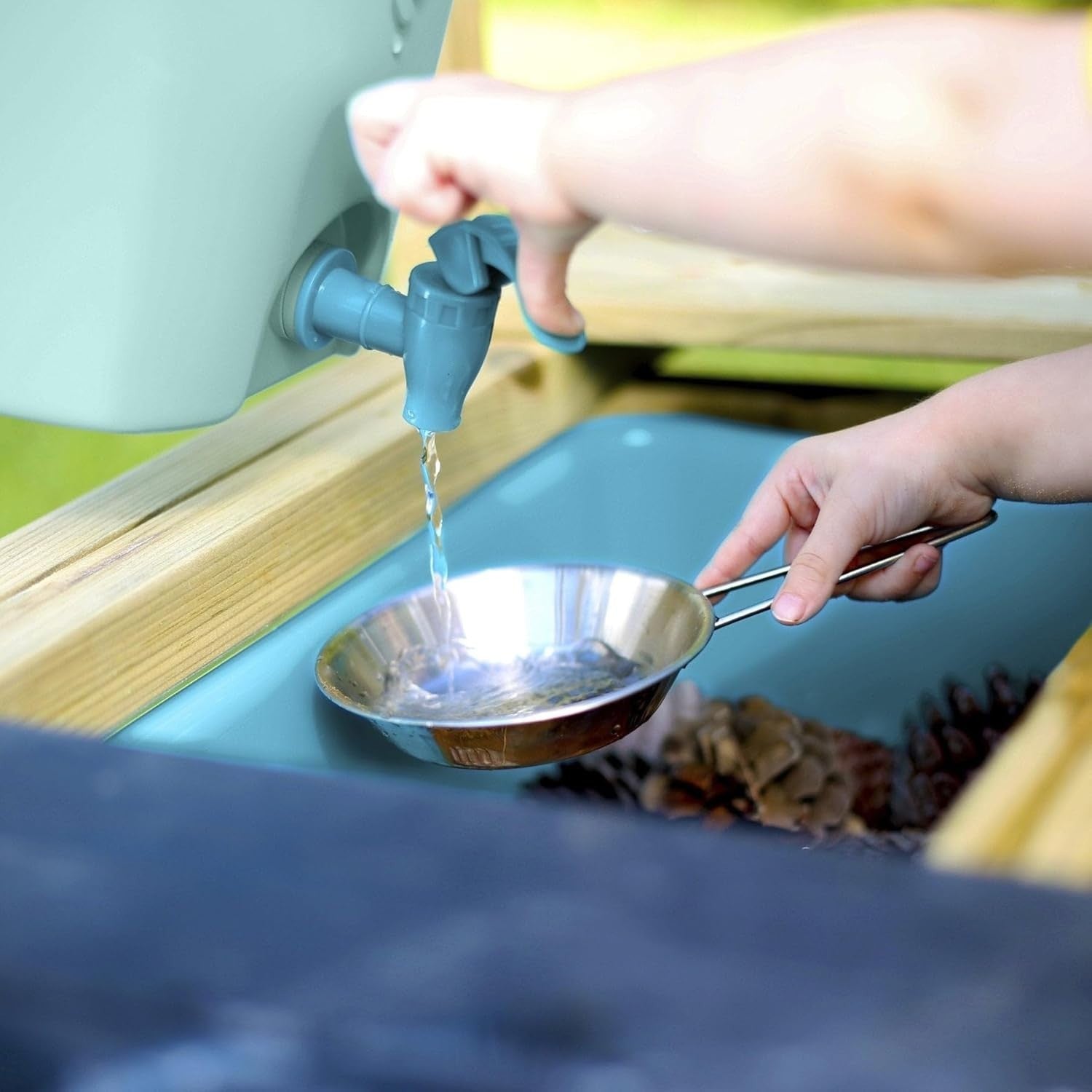 Outdoor Wooden Mud Kitchen Kids Garden Playset Water Sink Accessories