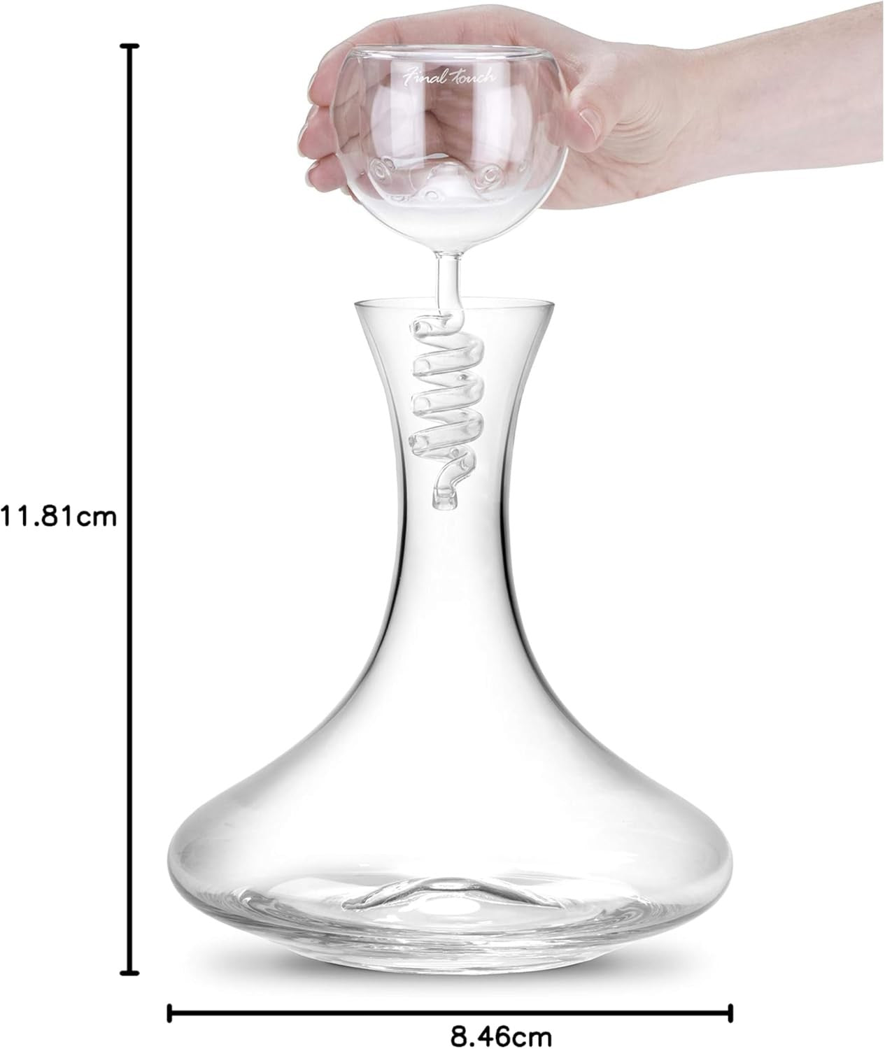Wine Decanter with Twister Aerator Set | 750ML Oxygenation Glass Gift Set