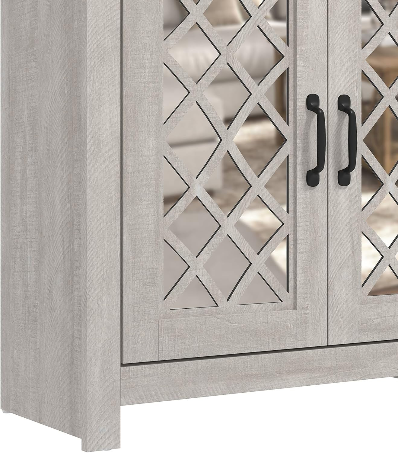 Modern 12 Pair Shoe Cabinet with 2 Doors & Adjustable Shelves – Dusty Grey