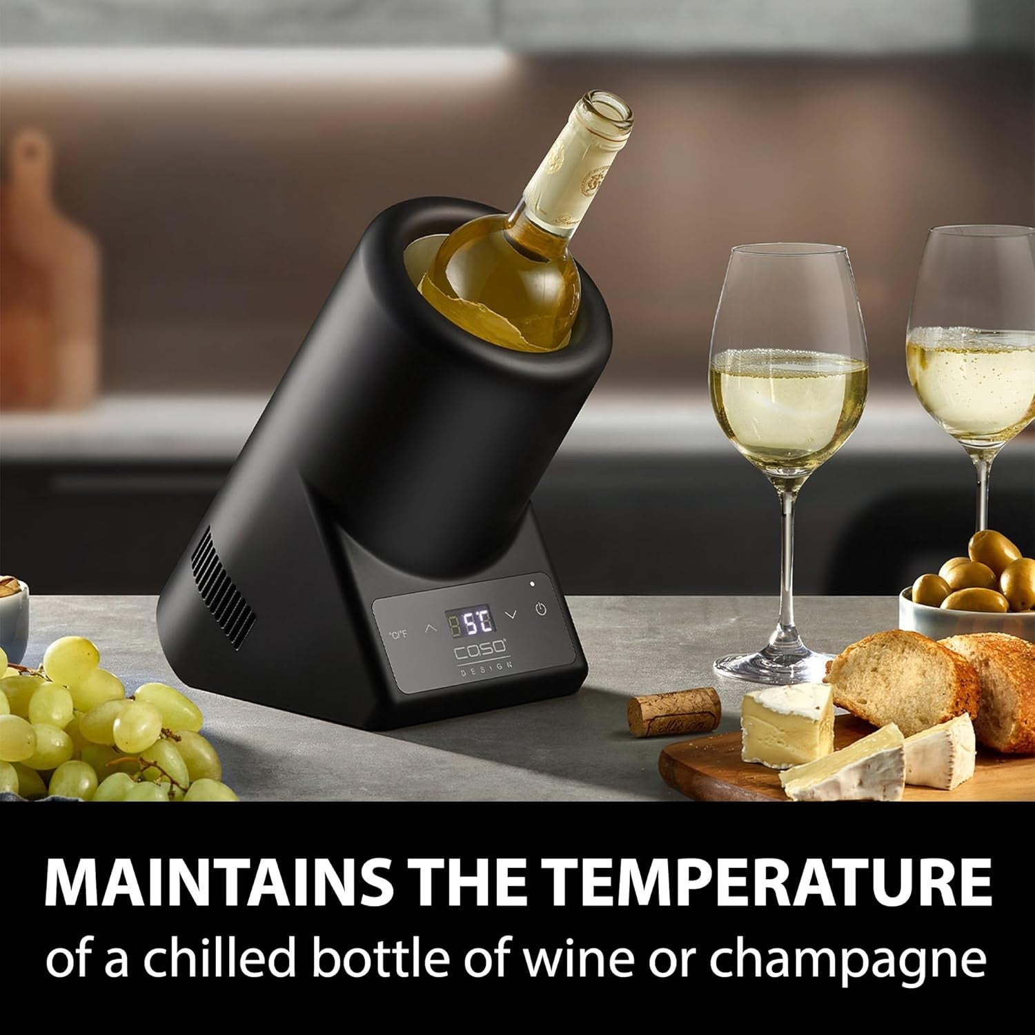 Electric Wine Bottle Cooler Tabletop Touch Control Quiet Digital Chiller