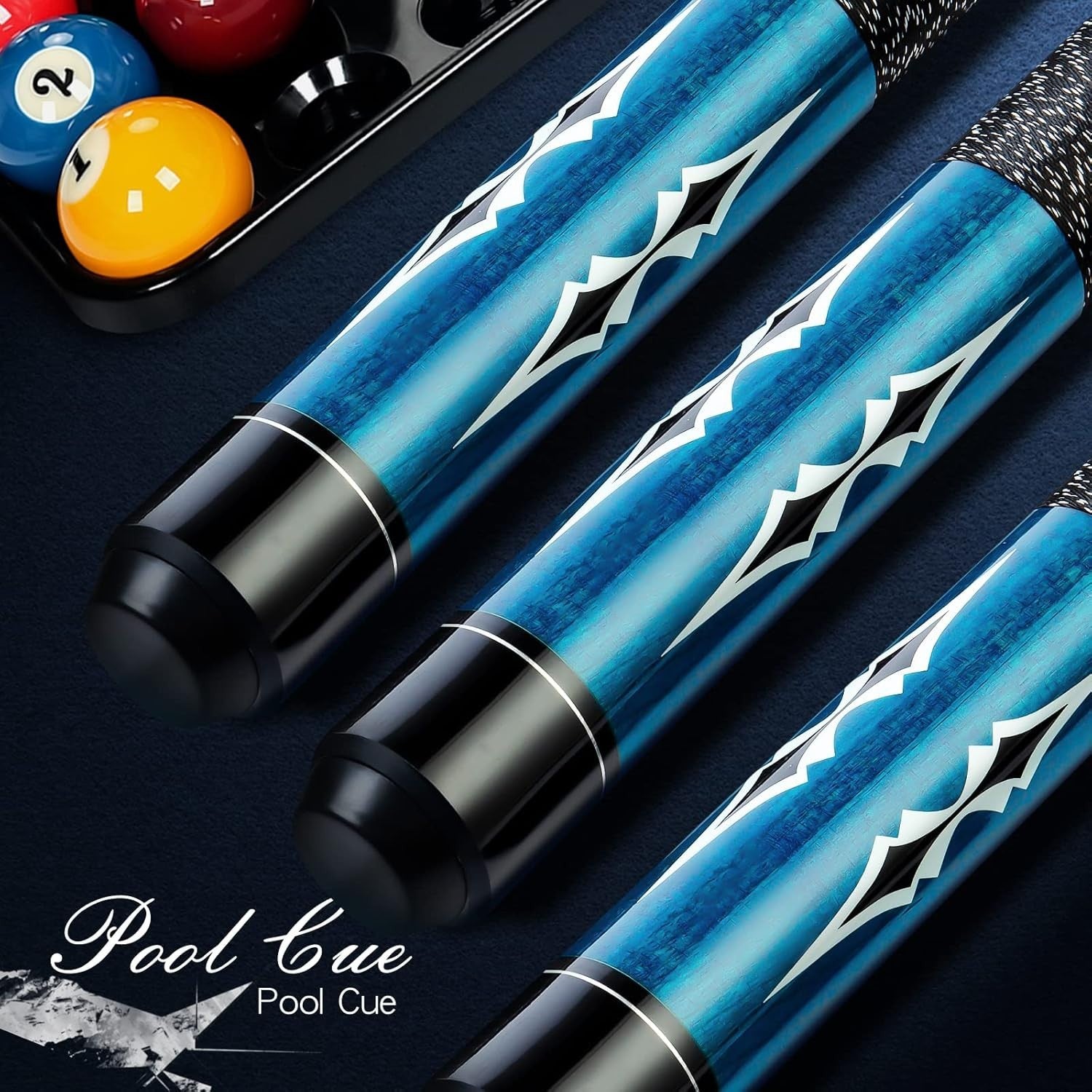 Maple Half Joint Pool Cue 58in 13mm Tip Irish Linen 19–20oz Kit
