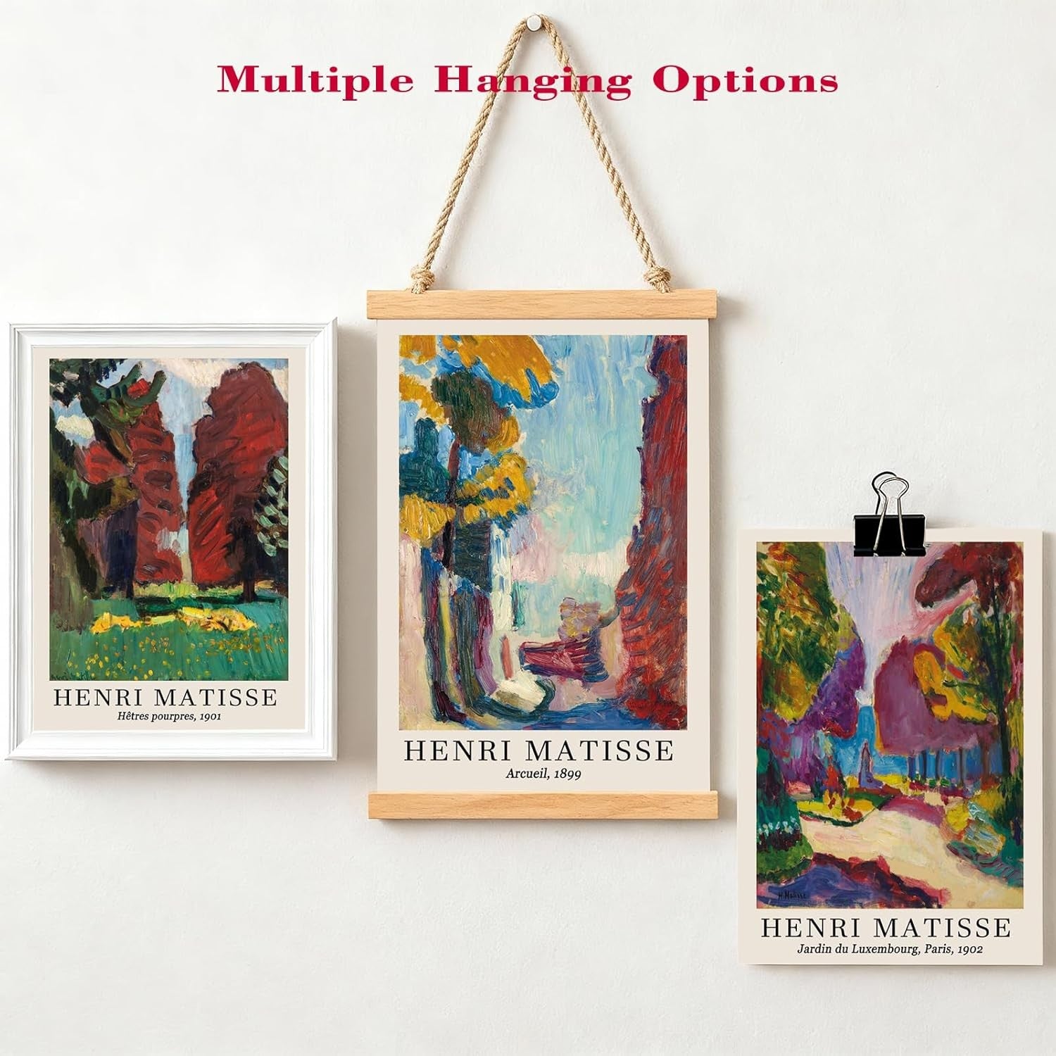Abstract Landscape Wall Art Set of 3 Vintage Canvas Prints Unframed 40x50cm