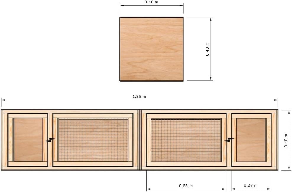6ft XL Indoor Small Animal Hutch Stackable Wooden Cage Ventilated