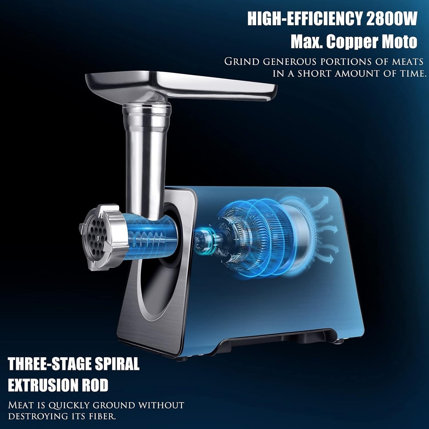 2800W Electric Meat Grinder Sausage Maker Mincer 3 Grinding Plates