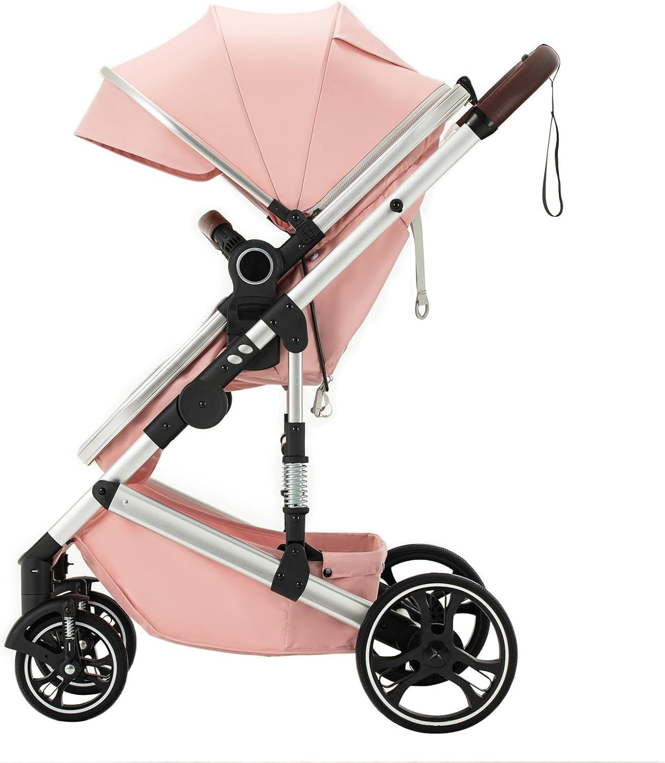 Pink 3in1 Baby Pram Pushchair Travel System One-Touch Fold Newborn–22kg