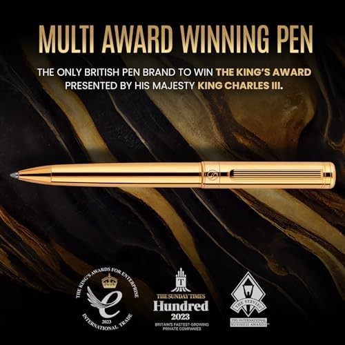 Luxury Ballpoint Pen – Brass, Chrome Finish, Smooth Refillable Black Ink