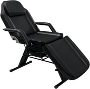 Reclining Massage Bed 3-Section Adjustable Beauty Salon Tattoo Spa Couch Black