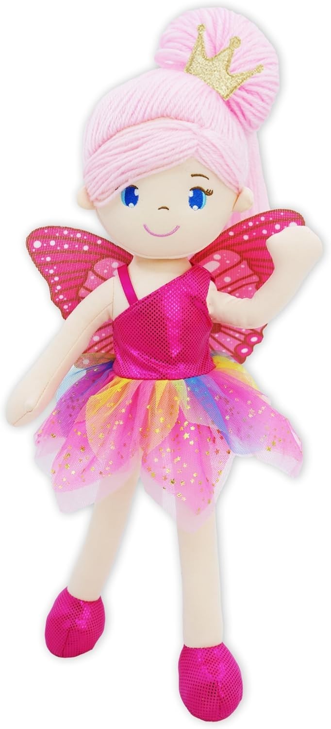 Enchanted Fairy Doll 40cm Plush Soft Toy Glowing Wings Girl Gift