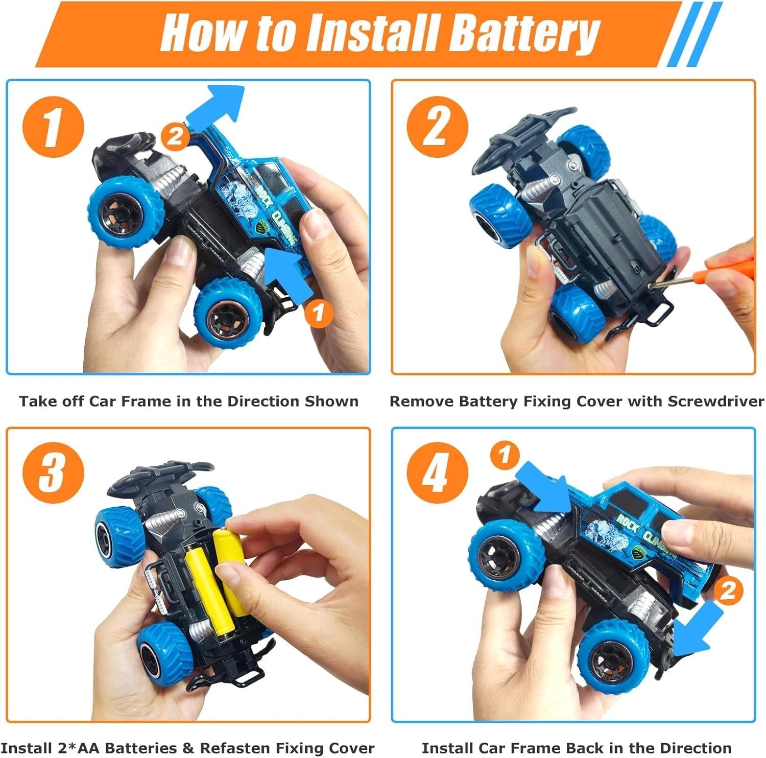 Cartoon Remote Control Toy for Ages 3–6, Safe Durable Off-Road Racing