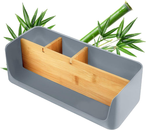 Eco Desk Organizer Bamboo Multi-Use Pen, Letter & Tablet Holder