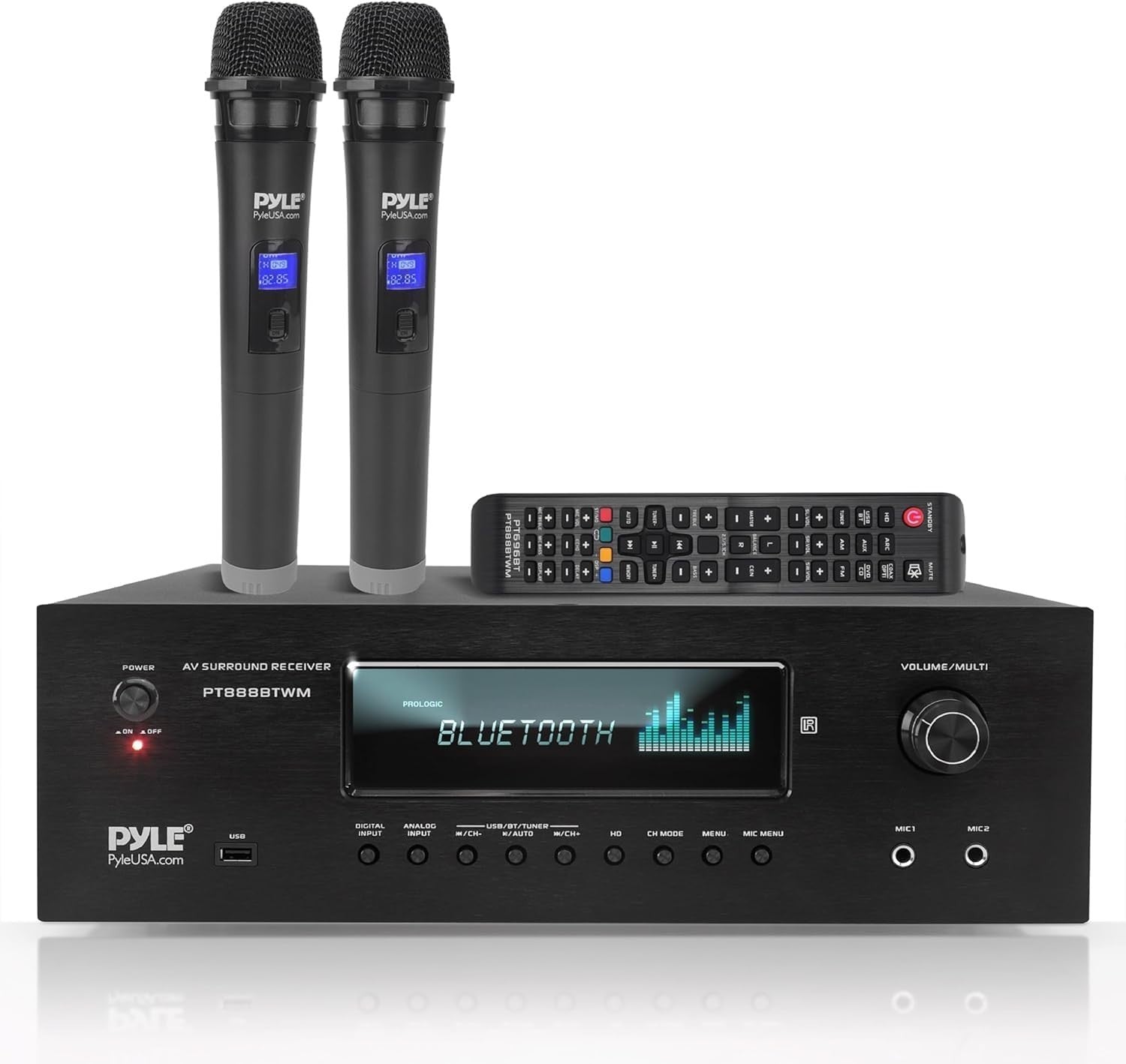 1000W Home Theater Receiver 5.2-Ch Bluetooth 4K HDMI Stereo Amp