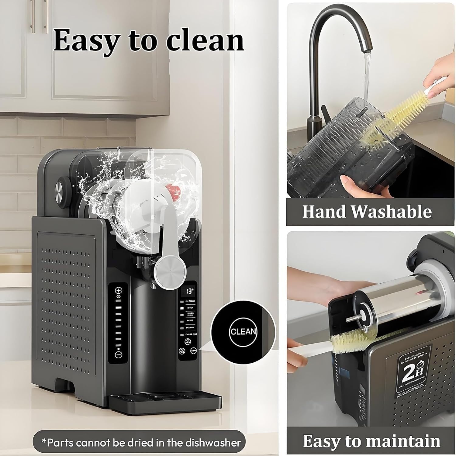 Slushie Machine 1.6L Soft Serve Ice Cream Maker Frozen Drinks