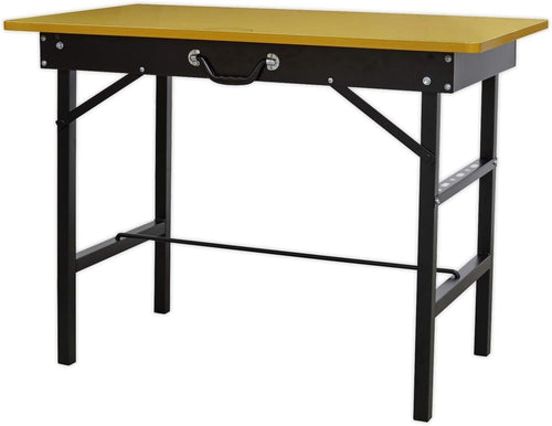 Foldable Workbench 1000x600x745mm Steel Frame MDF Top 100kg Portable Table