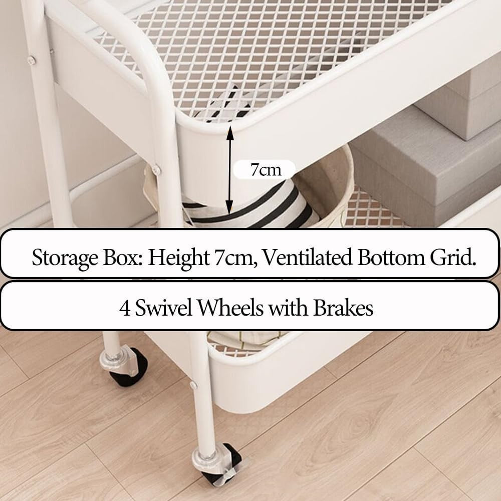 Heavy Duty Clothes Rack 2 Tier Shelves Metal Rail with Wheels Black