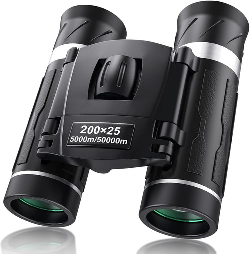 200x25 High Power Compact Pocket Binoculars for Travel Camping Bird Watching