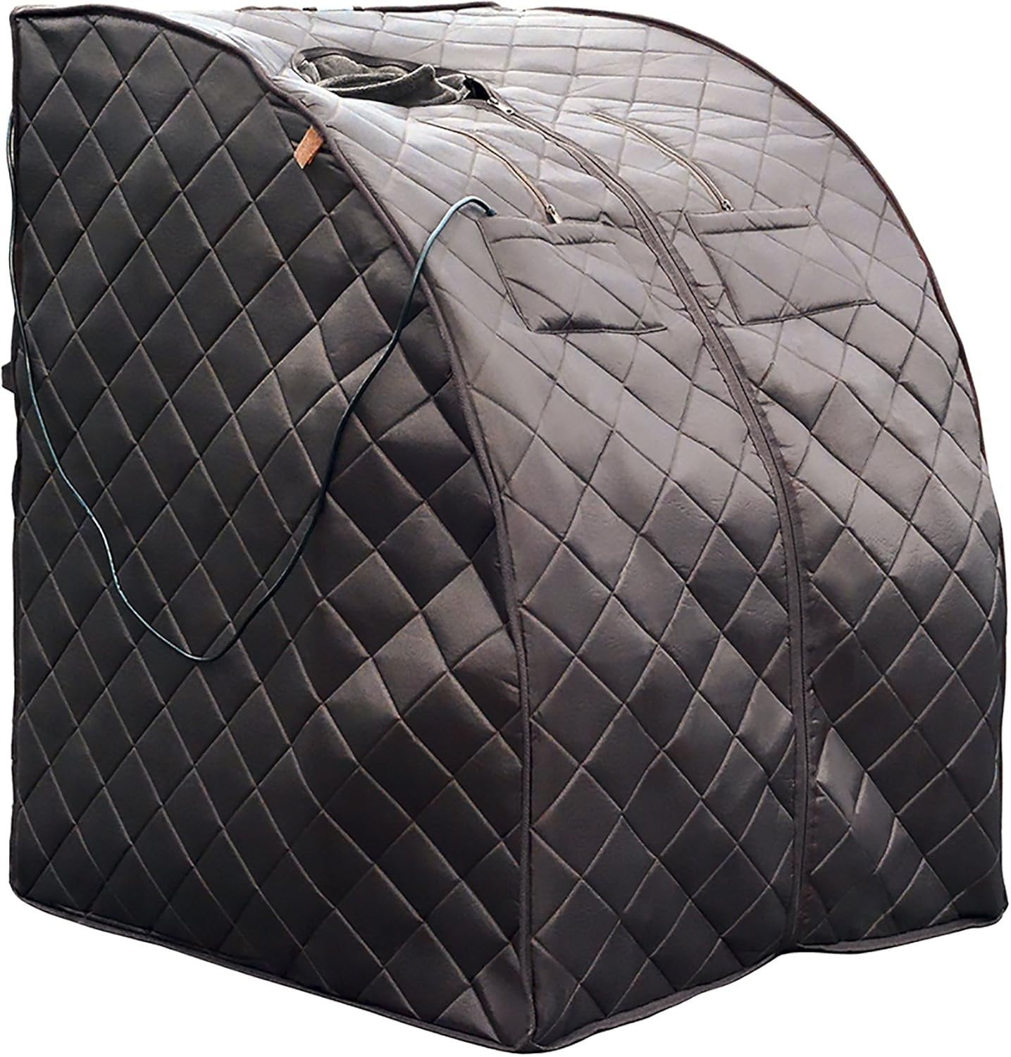 Portable HeatWave Sauna 900W Deluxe Oversized w/ Chair & Ionizer – Gray