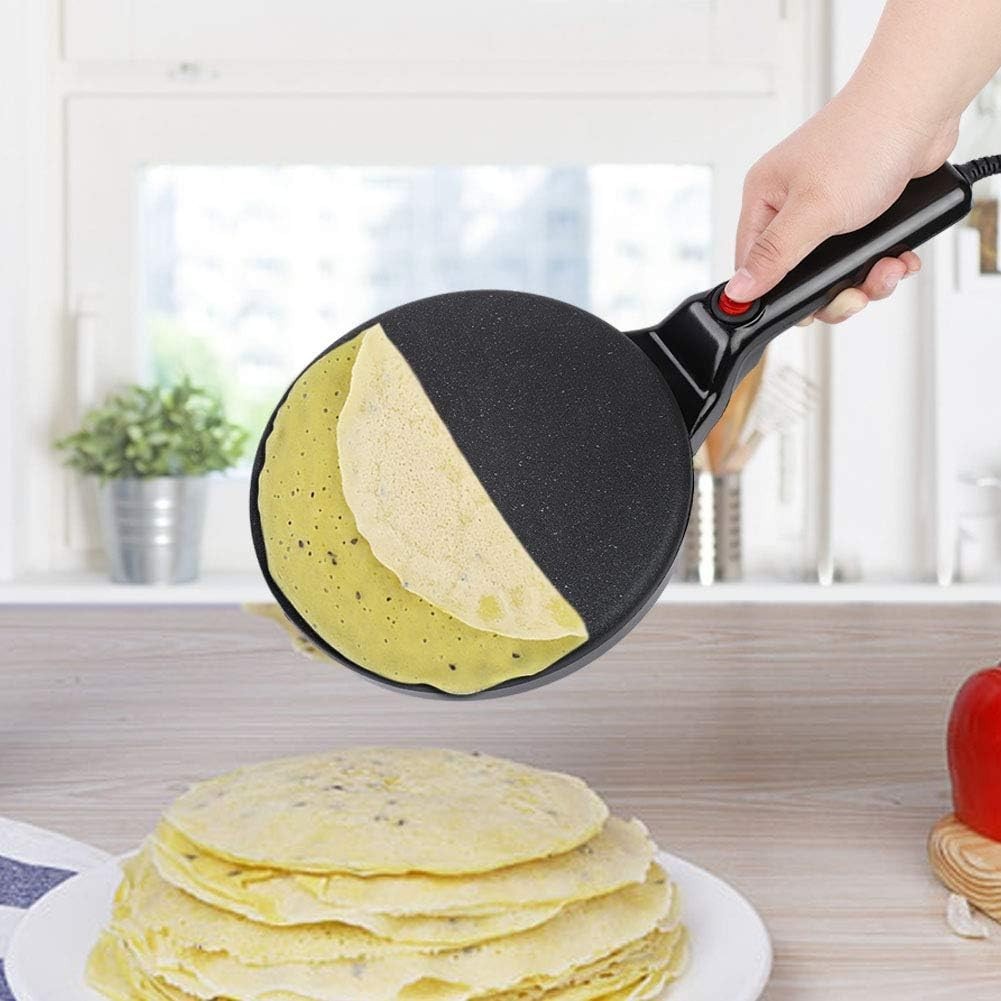 20cm Electric Crepe & Pancake Maker 800W Non-Stick Adjustable Heat