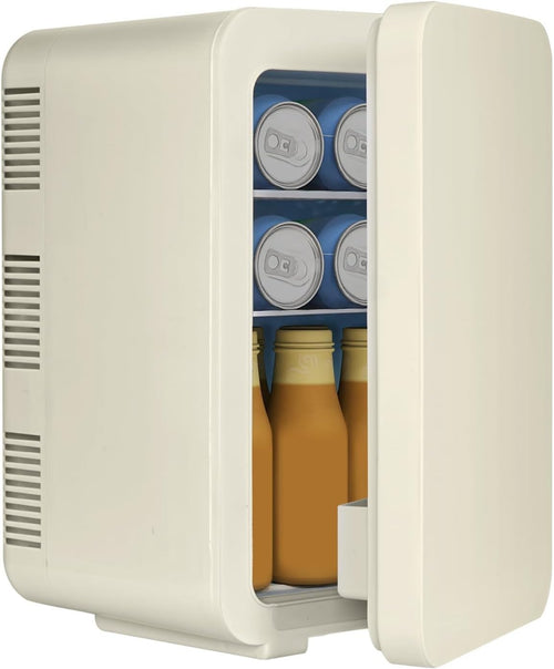 10L Mini Fridge Portable AC/DC Cooler Warmer Skincare Drinks Beige
