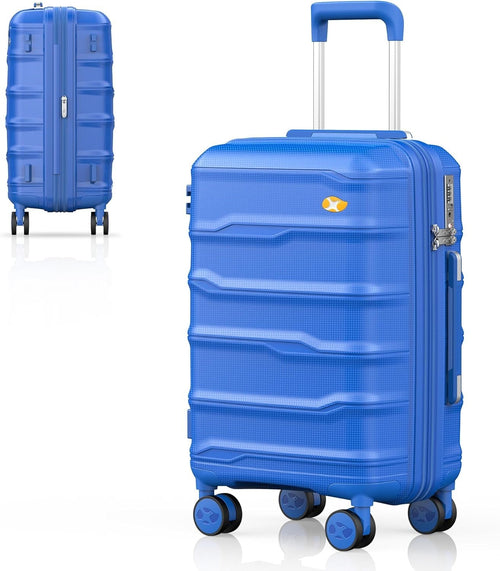 20 Inch Hard Shell Cabin Suitcase PP Lightweight 4 Spinner Wheels TSA
