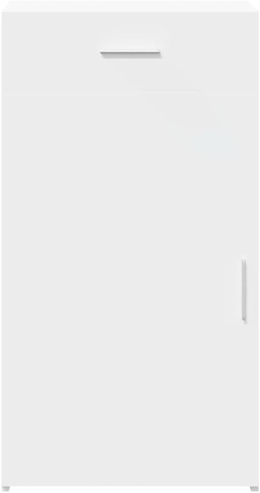White Engineered Wood Sideboard Cabinet with Drawer & Cupboard – Compact Storage