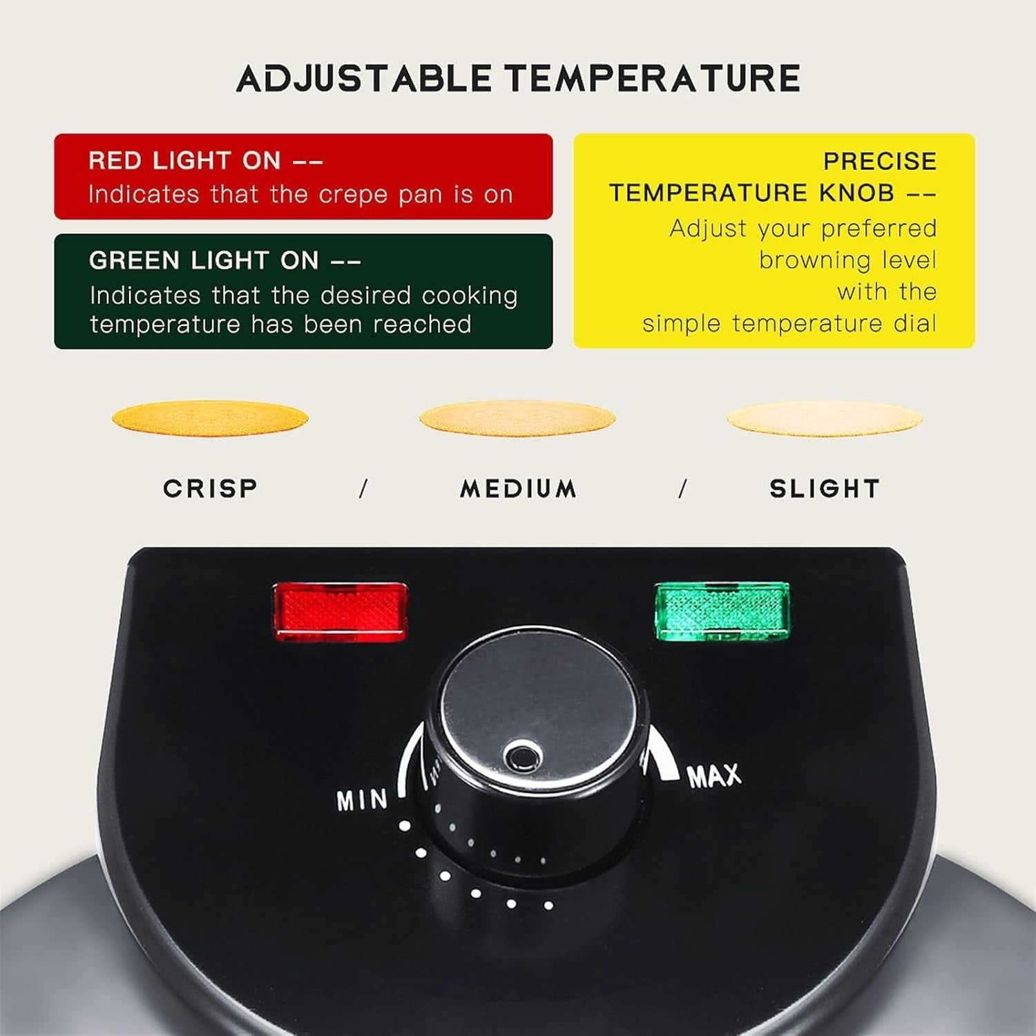 1200W Electric Pizza & Crepe Maker | Non-Stick Double-Sided Heating Press