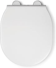 White Soft Close Toilet Seat Quick Release Antibacterial Adjustable Hinges