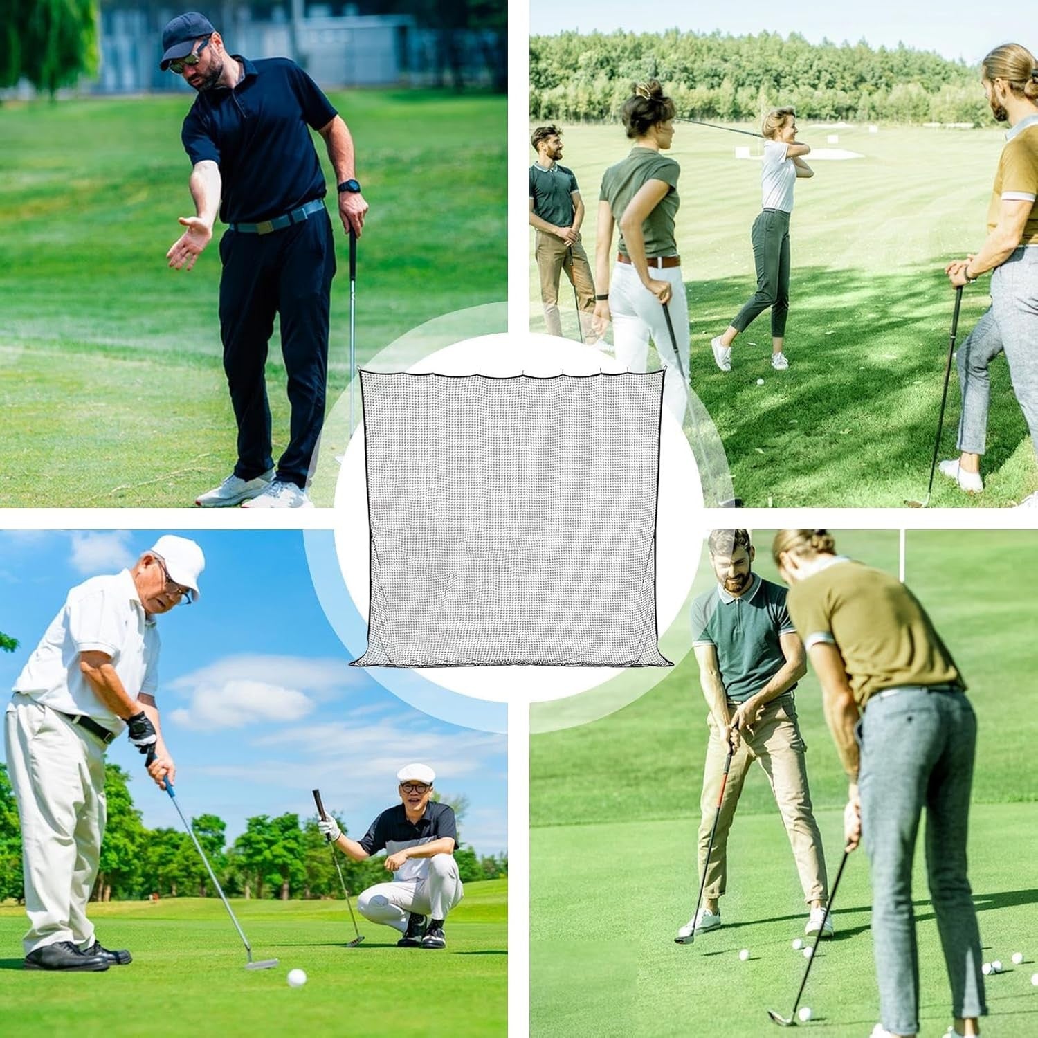 3x3m Golf Training Net Indoor Outdoor Swing Practice Cage