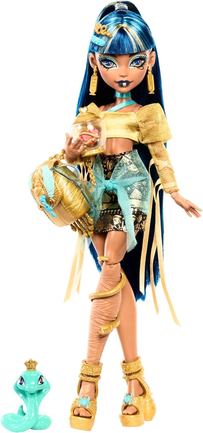 Royal Mummy Fashion Doll Pet Cobra Gold Outfit Accessories