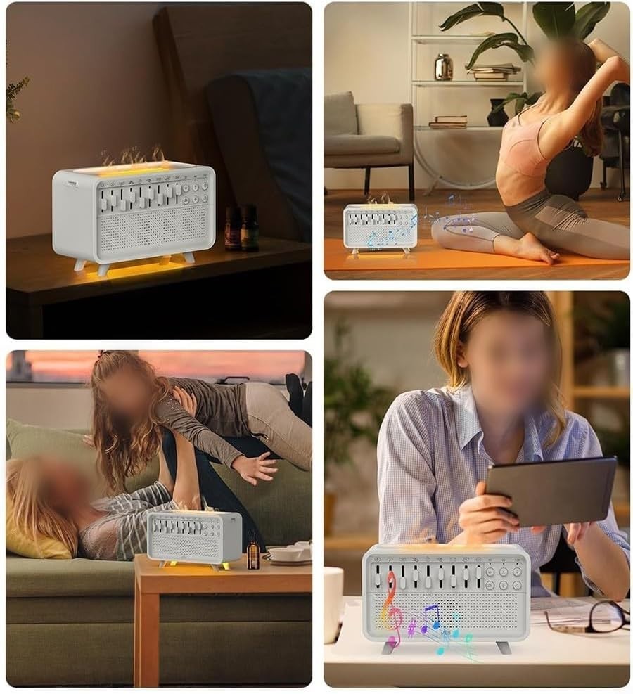Portable White Noise Machine & Aroma Diffuser with Night Light for Sleep
