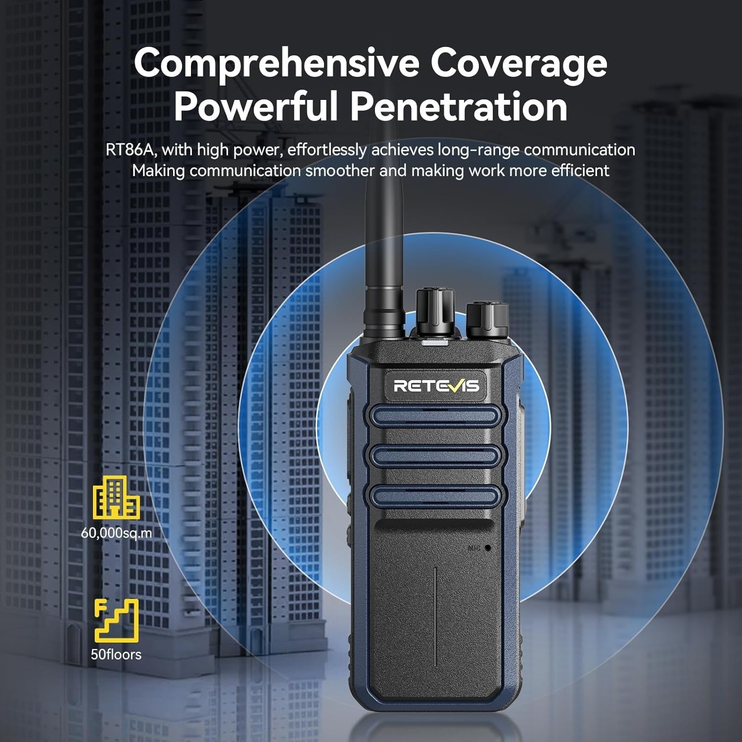 Walkie Talkies 6 Pack Long Range Group Call 2500mAh 6-Way Charger