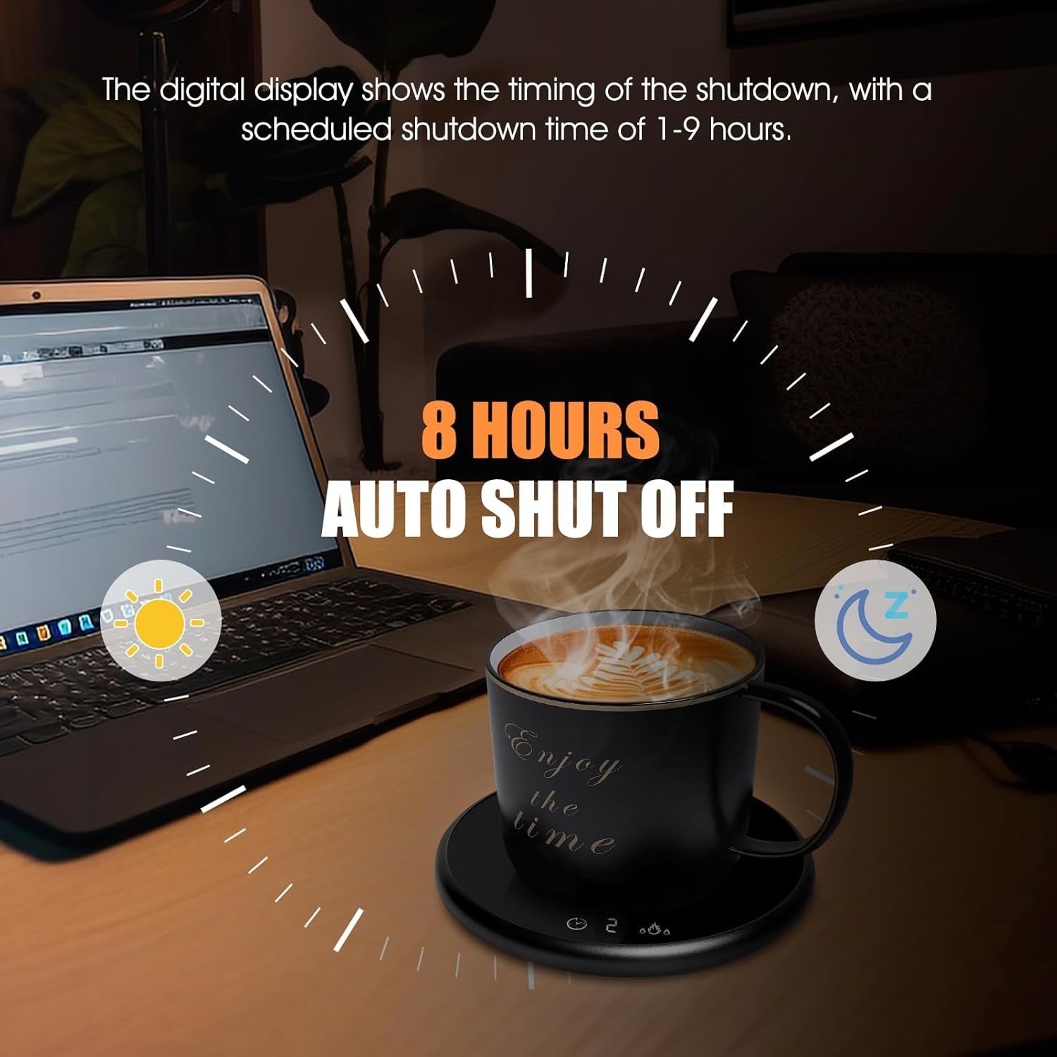 Smart Coffee Mug Warmer Touch LED 2 Temp Desk Heater