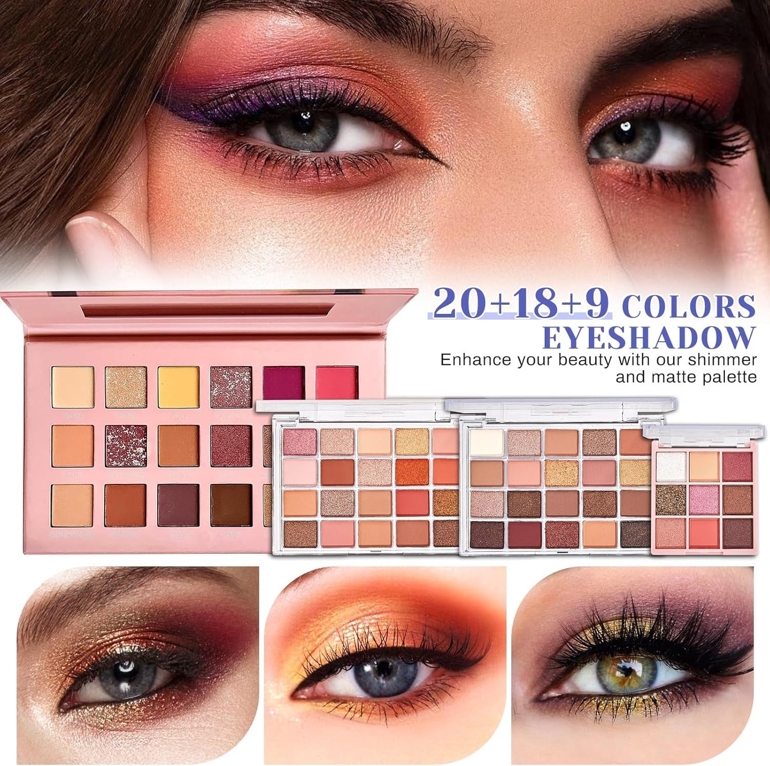 50PCS All-in-One Makeup Kit – Eyeshadow, Lipstick, Brushes & More for Women
