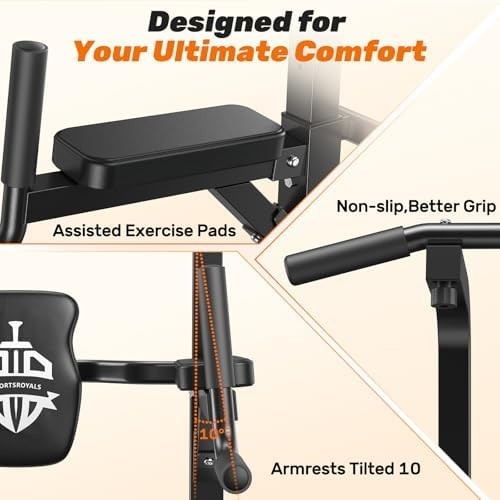 10-in-1 Pull Up Dip Station Power Tower Home Gym 180KG Load Alloy Steel
