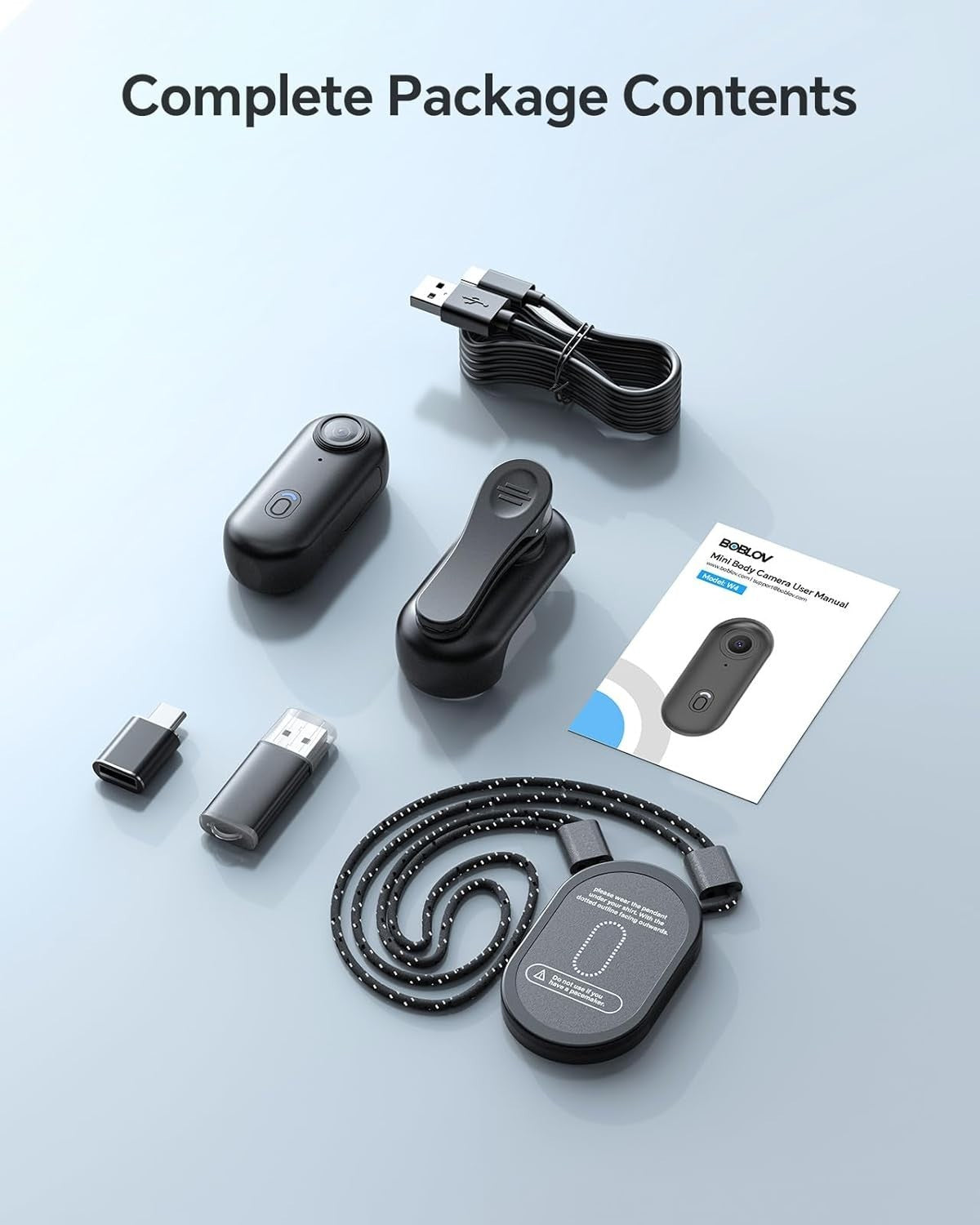 4K Mini Body Camera 128GB Wearable Cam Magnetic Clip 120Min Recording