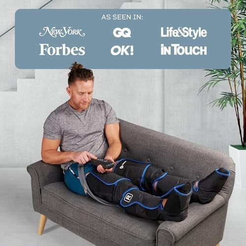 Heated Leg Compression Massager Boots for Circulation Pain Relief Recovery