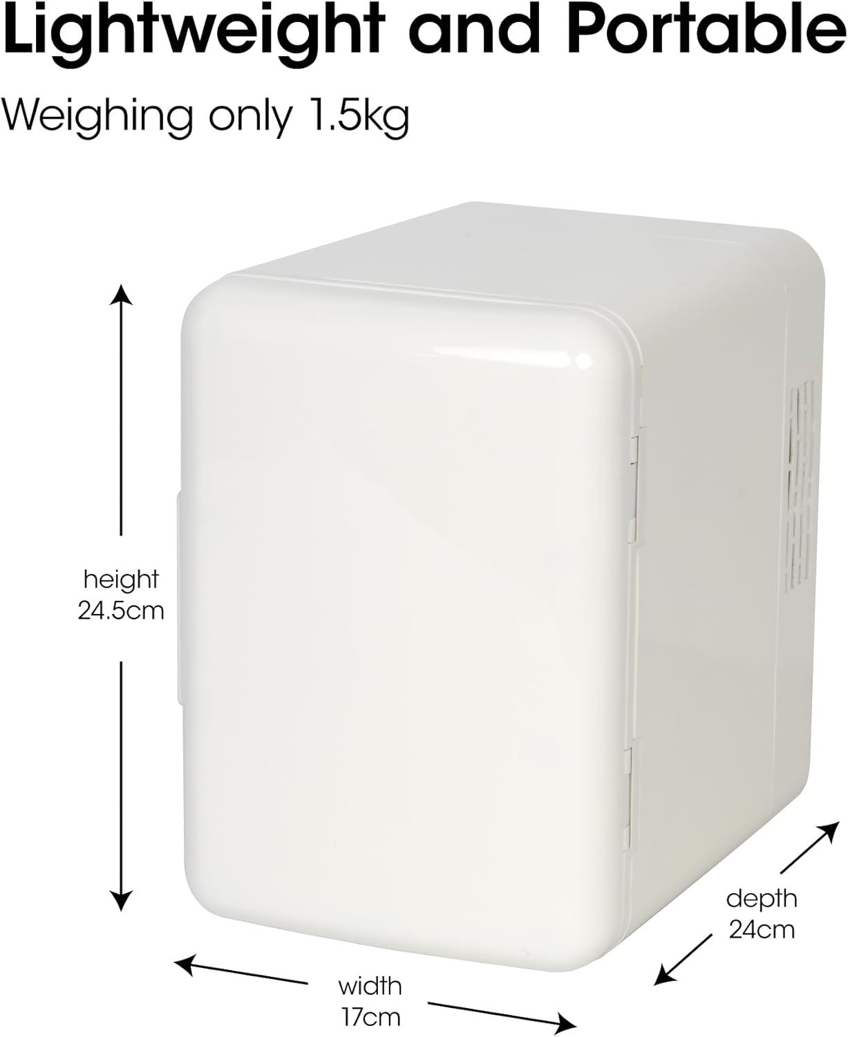 4L SLx Mini Fridge Portable AC/DC Cooler Quiet Eco-Friendly White