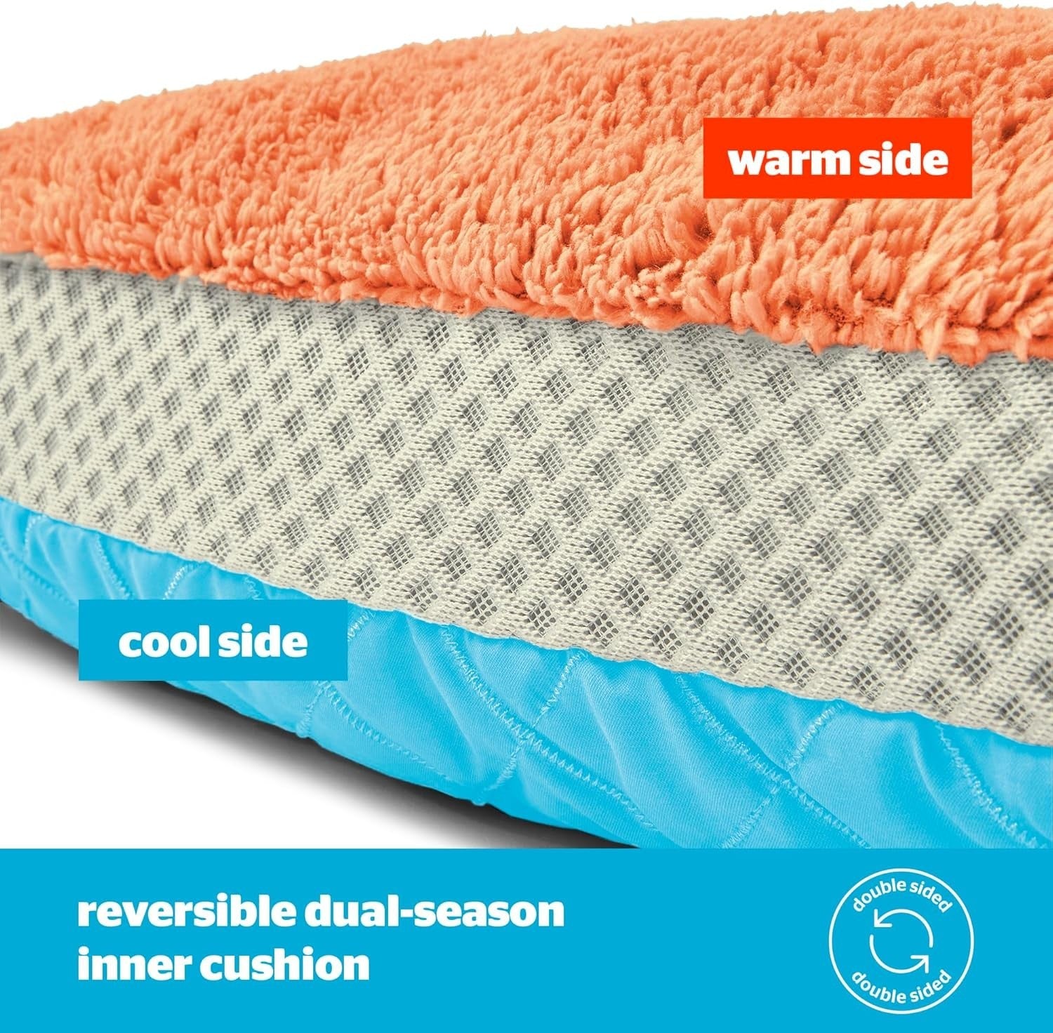 Medium Cooling Dog Bed 75x58cm Breathable Washable Non Slip