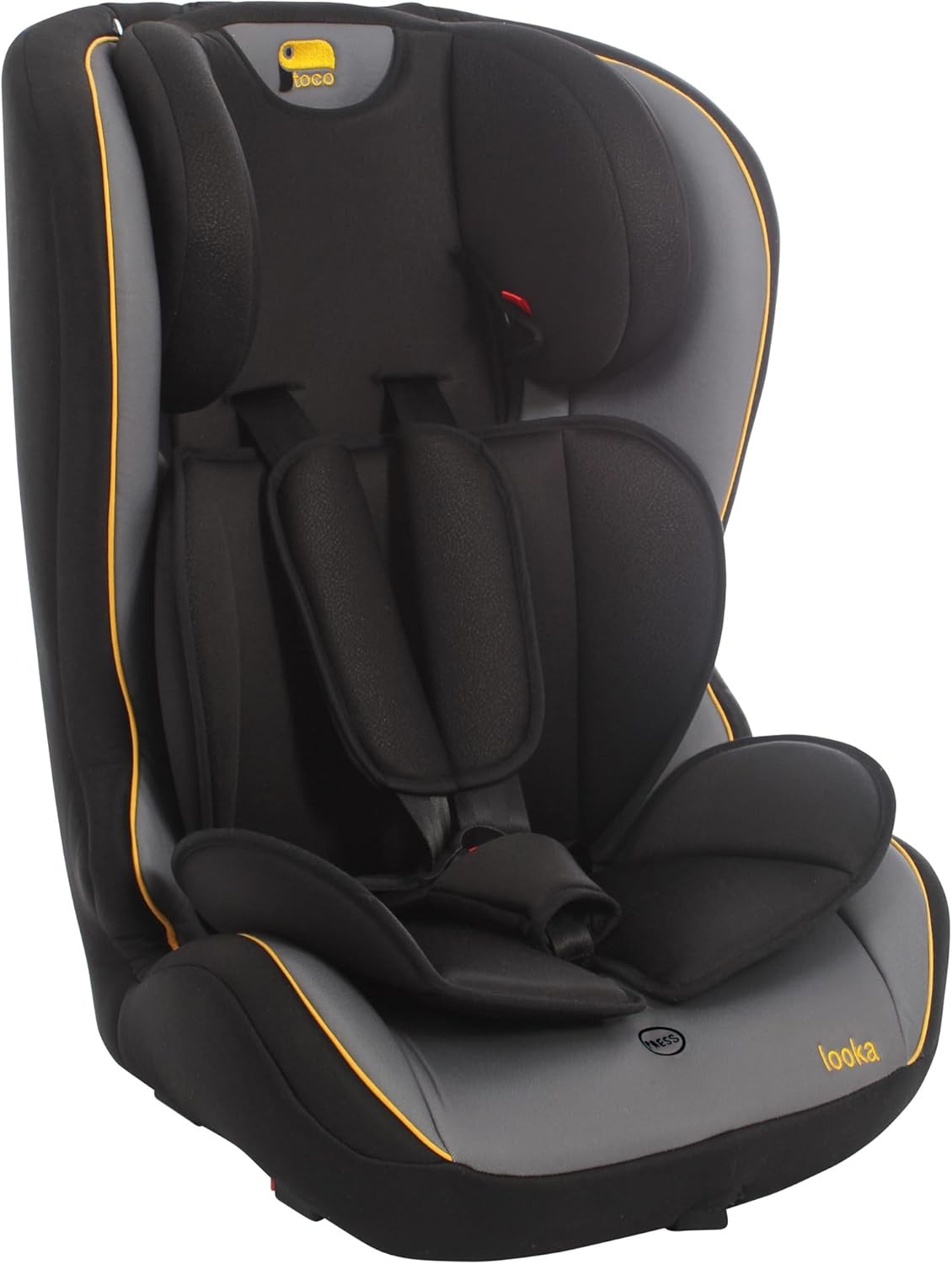 ISOFIX Child Car Seat Group 1 2 3 9–36kg High Back Booster Black Grey