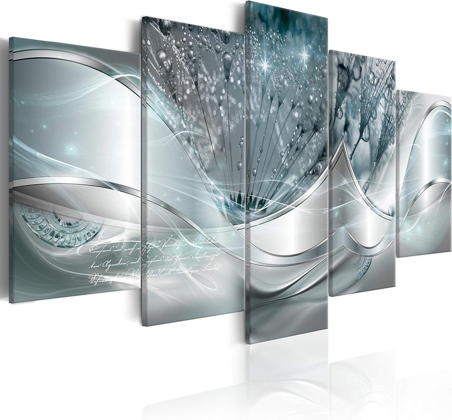 5-Piece Acrylic Glass Wall Art Modern Abstract Flower Home Decor