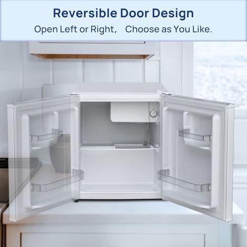 48L Mini Fridge Quiet Countertop Table Top Cooler Reversible Door