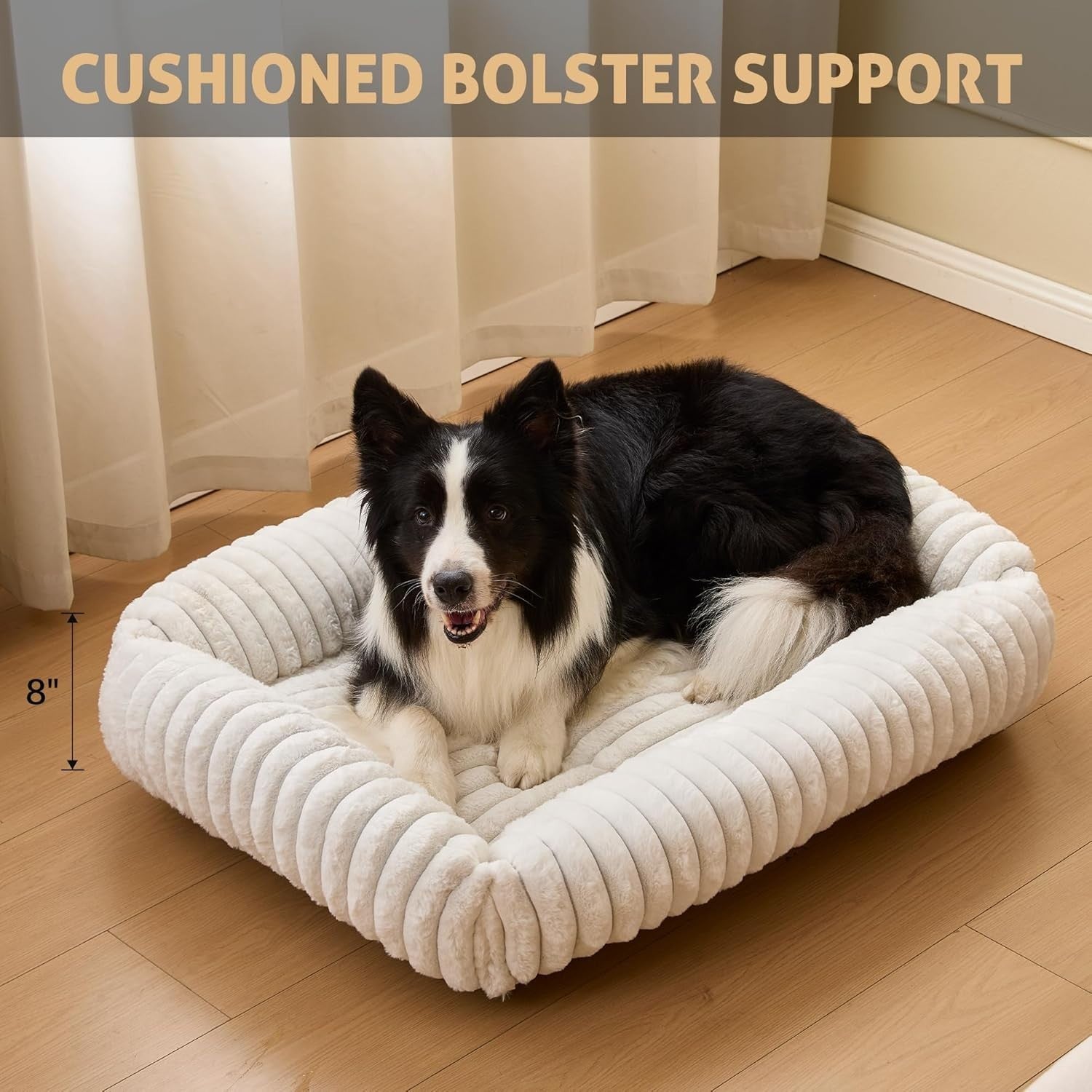 Large Washable Dog Bed 30x24in Soft Furry Sofa