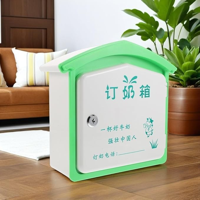 Wall Mounted Milk Box Outdoor Lockable Storage Weatherproof Aluminium Case