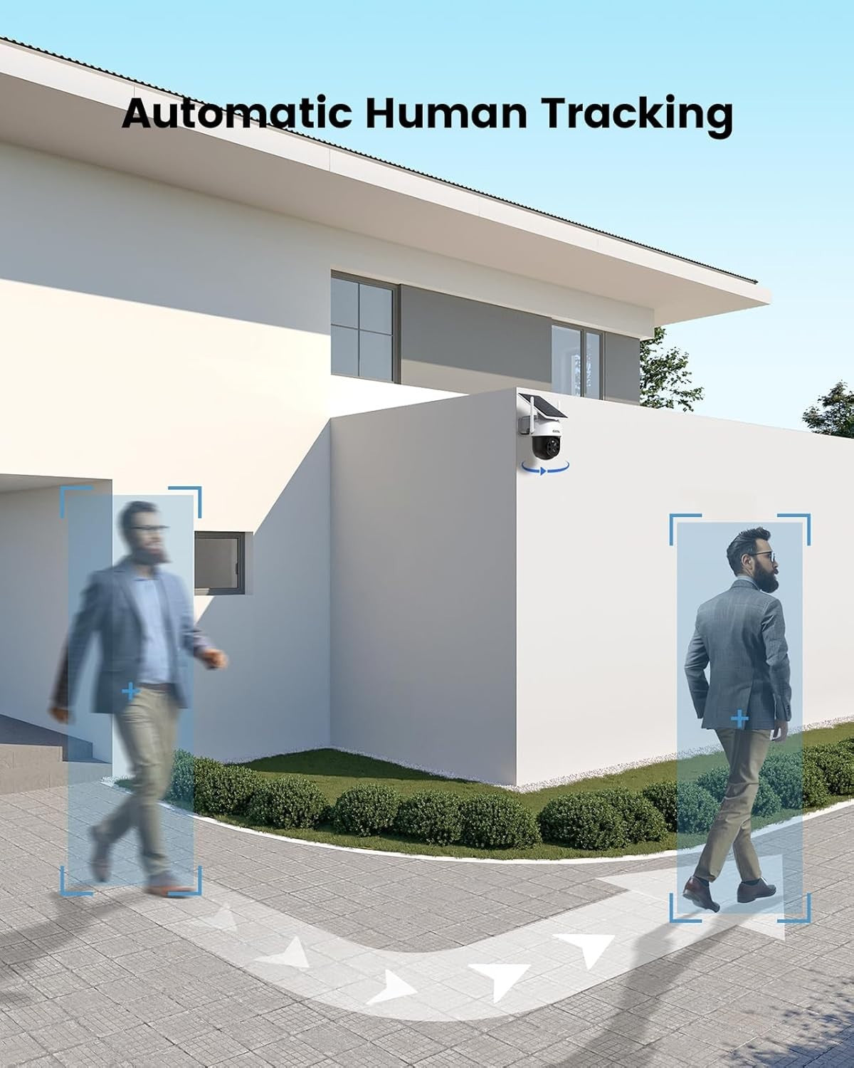 2K Solar Security Camera Wireless Outdoor PTZ AI Tracking Night Vision