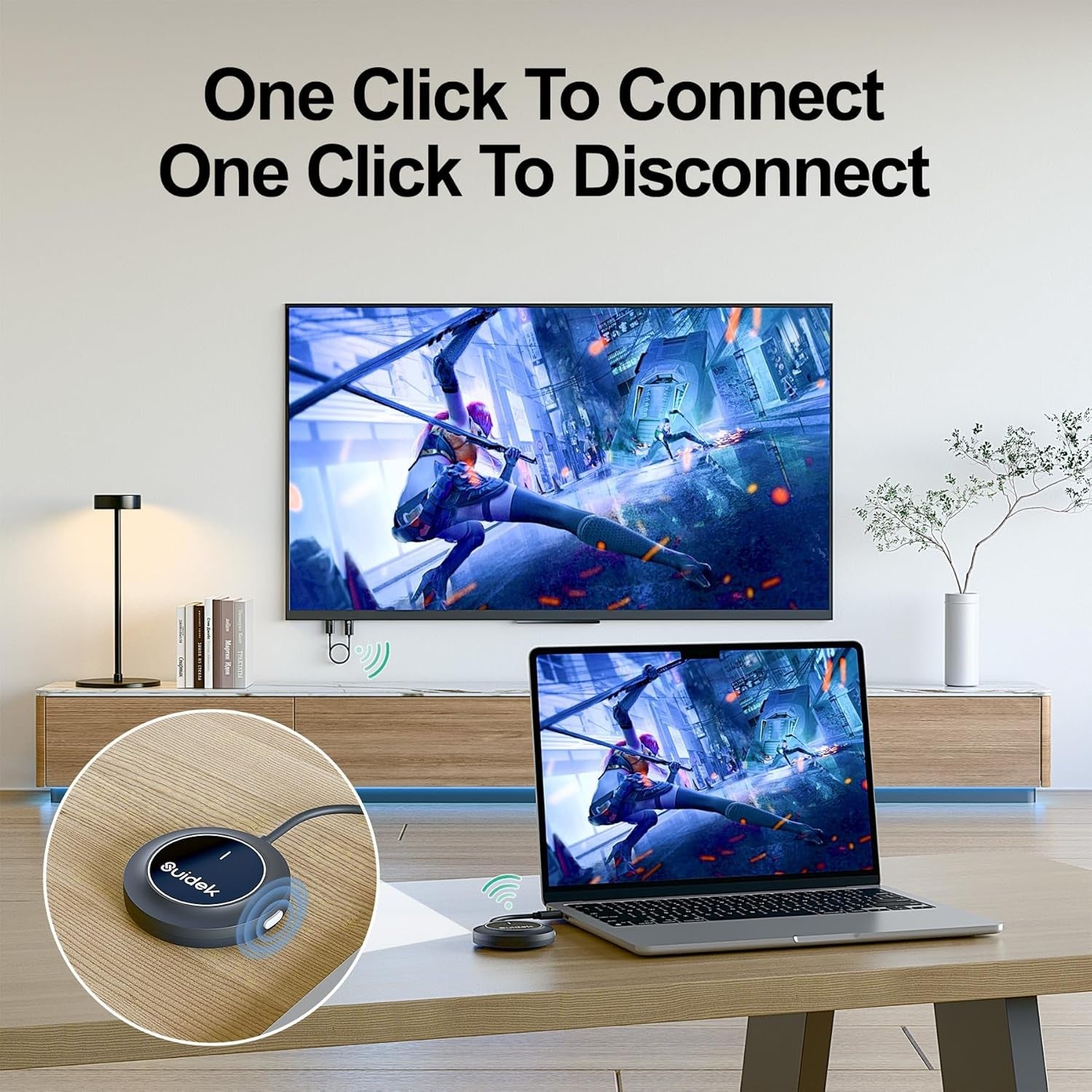 Wireless HDMI Transmitter Receiver USB C 5GHz 1080P Adapter